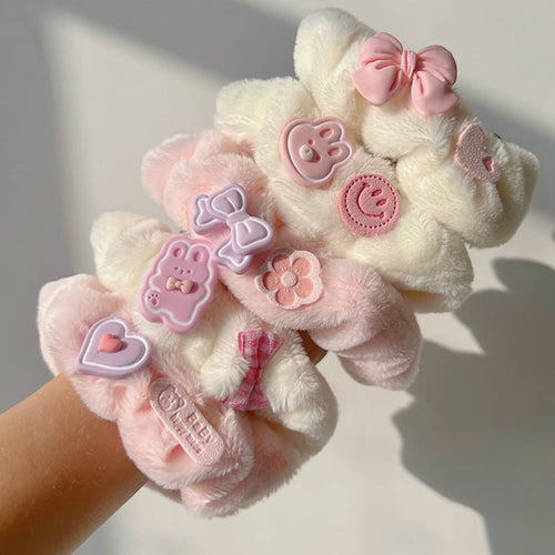 Blushing Blooms Scrunchies-5pcs Set